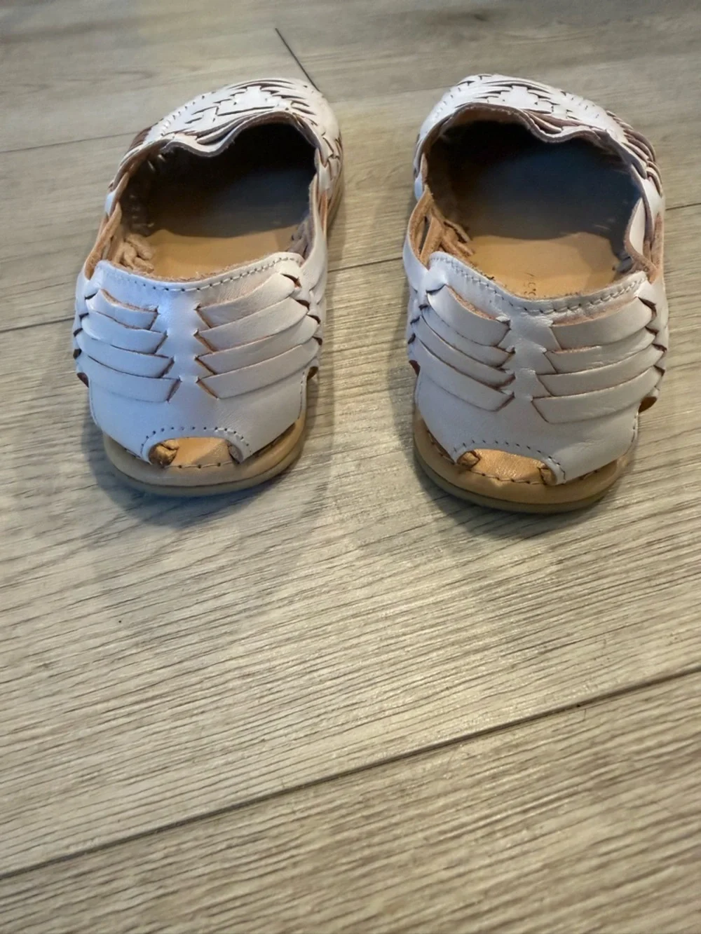 Origo Huarache Genuine Leather Barefoot Minimalist White Sandals women’s 6.5 - Picture 6 of 11